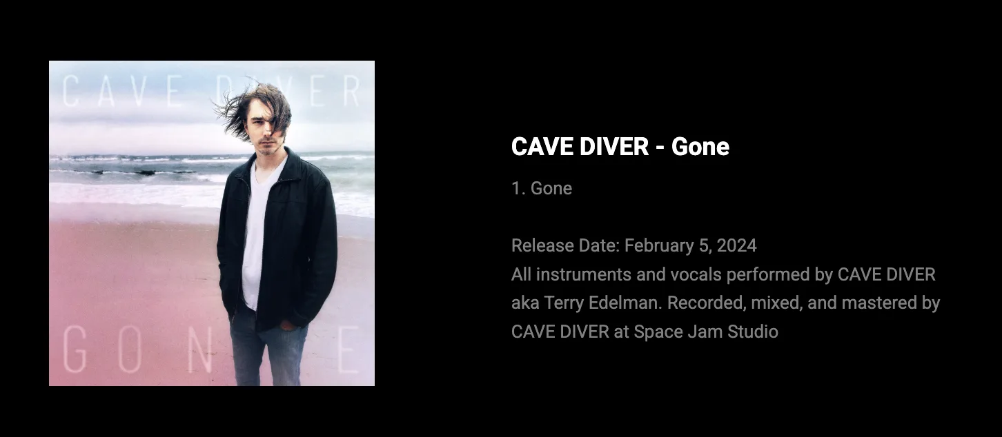 CAVE DIVER music page fallback