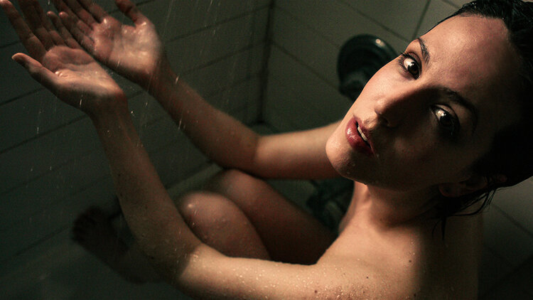 Lee Anne Sitting Shower Portrait